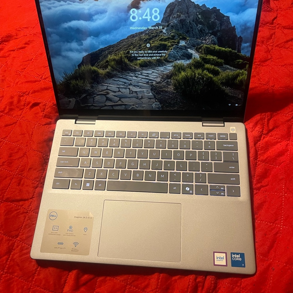 Dell Silver Laptop with Intel Core
